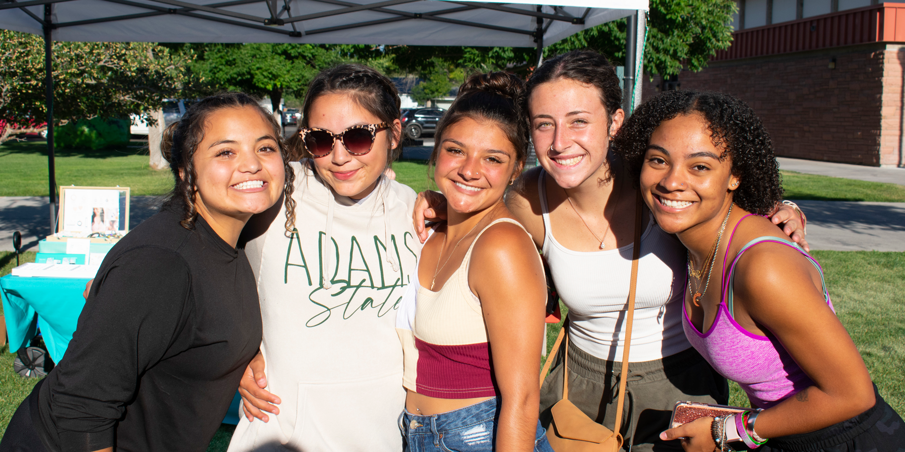 students outside