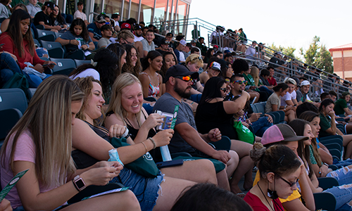 students at a game